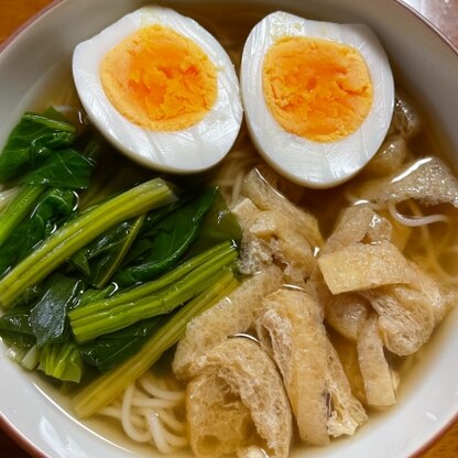 あったかにゅうめん良いですね〜♡ 家にある調味料で手作りおつゆもバッチリでした！ 簡単でとても美味しかったです(*^^*) ご馳走さまでした♪